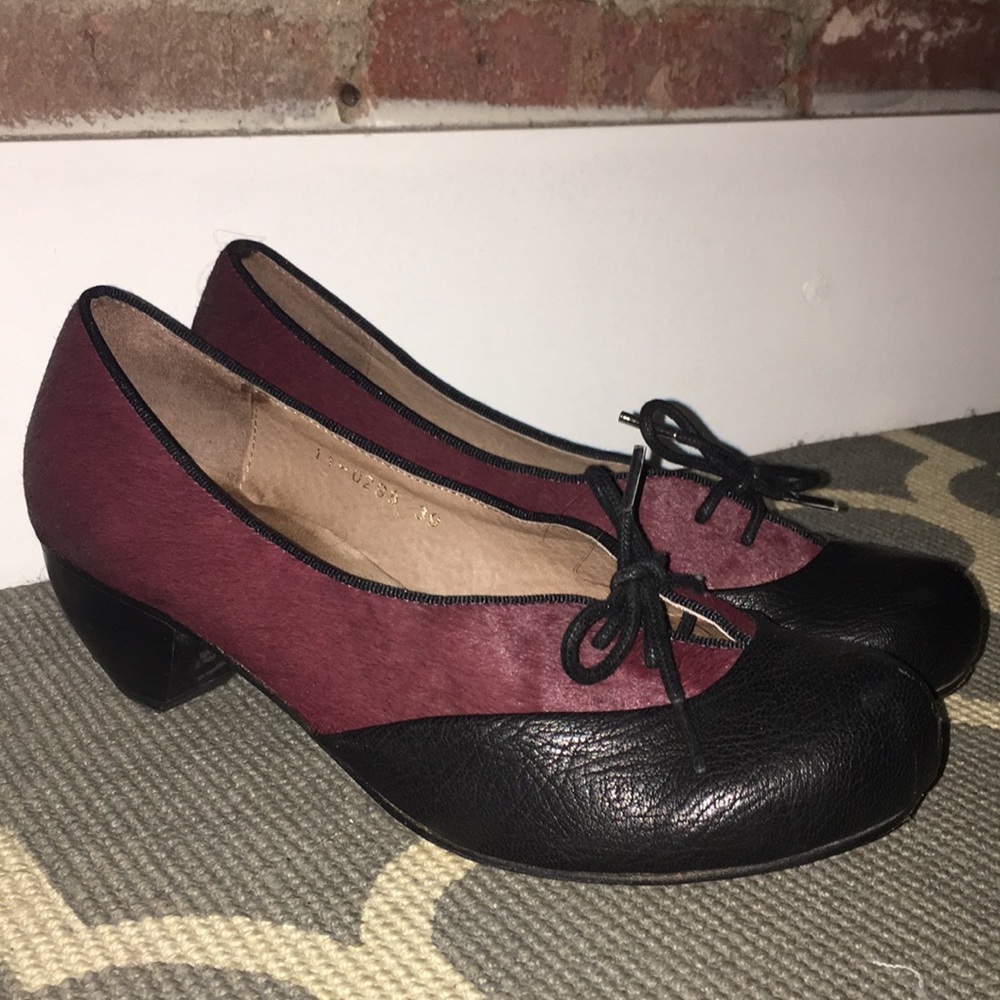 Adorable Burgundy ModCloth Block Heels